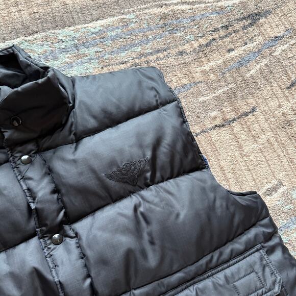 Men's Ten West Apparel Black Natural Goose Down Puffer Vest Jacket Sz Large L - Picture 5 of 6